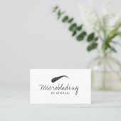 Mikroblading Eyebrow Symbol Permanent Makeup Card Visitenkarte (Stehend Vorderseite)