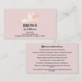 Mikroblading-Logos nach der Pflege Visitenkarte (Vorne/Hinten)