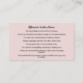 Mikroblading-Logos nach der Pflege Visitenkarte (Rückseite)