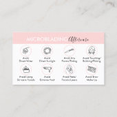 Mikroblasen Heilung nach der Behandlung Visitenkarte (Rückseite)