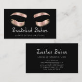 Mikroblasen Makeup Eyelash Schwarze Rose Blush Visitenkarte (Vorne/Hinten)