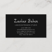 Mikroblasen Makeup Eyelash Schwarze Rose Blush Visitenkarte (Rückseite)