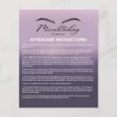 Mikroblende Aftercare Instruction Lila Ombre Flyer (Vorne)