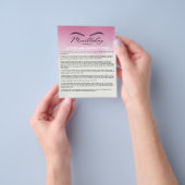 Mikroblende Aftercare Instruction Pink Ombre Flyer (Gruppe)