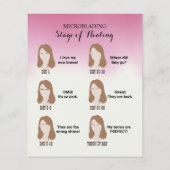 Mikroblende Aftercare Instruction Pink Ombre Flyer (Hinten)