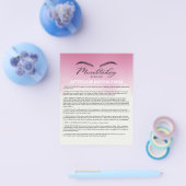Mikroblende Aftercare Instruction Pink Ombre Flyer (Einzeln)