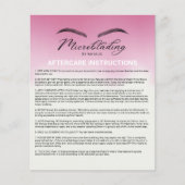 Mikroblende Aftercare Instruction Pink Ombre Flyer (Vorne)