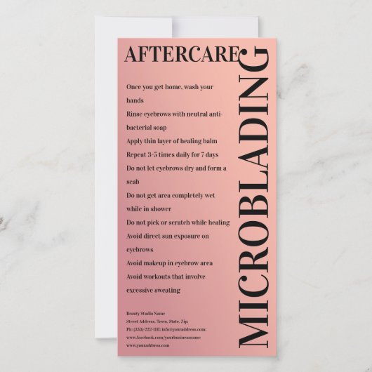 Mikroblende Aftercare-Rose & Gold_Example Dankeskarte (Vorderseite)