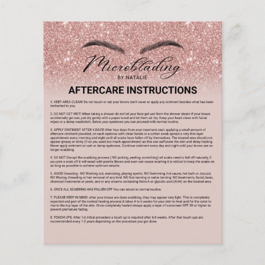 Mikroblende Aftercare-Rose Gold Flyer (Vorne)