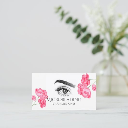 Mikroblende Eyebrows & Lashes Visitenkarte (Stehend Vorderseite)