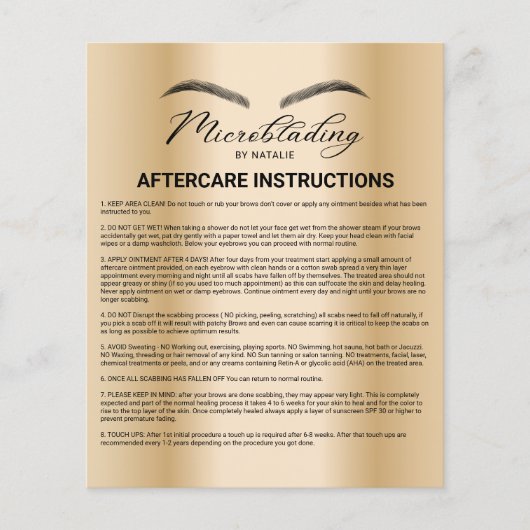 Mikroblende nach der Pflege - Moderne Gold Flyer (Vorne)