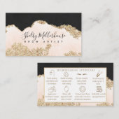 Mikroblende nach der Pflege rosa schwarze Goldinst Visitenkarte (Vorne/Hinten)