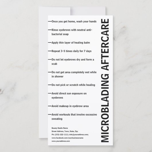 Mikroblende nach der Pflege Schwarzweißinstruktion Dankeskarte (Vorderseite)