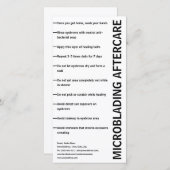 Mikroblende nach der Pflege Schwarzweißinstruktion Dankeskarte (Vorne/Hinten)