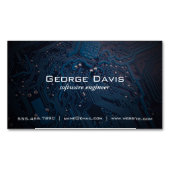 Mikrochip | Software Engineer Magnetische Visitenkarte (Vorderseite)