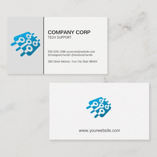 Mikrochip | Tech Terminkarte (Vorne/Hinten)