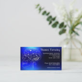 Mikrochip umkreist Gehirntechnologie-Visitenkarte Visitenkarte (Stehend Vorderseite)