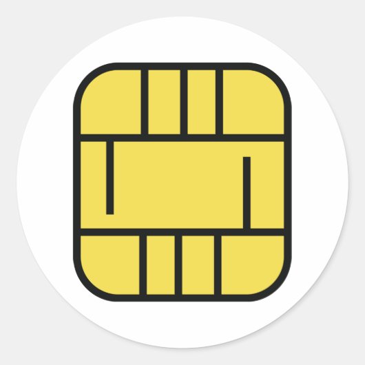 Mikrochipkarte Runder Aufkleber (Vorderseite)