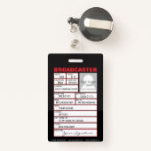 Mikrofon-Abzeichen Ausweis (Rückseite mit Rechteck)