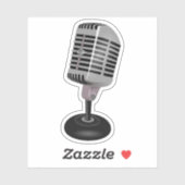 Mikrofon Aufkleber (Blatt)