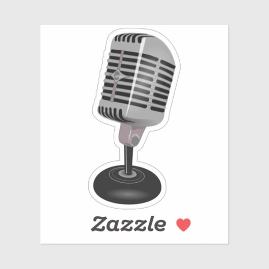 Mikrofon Aufkleber (Blatt)