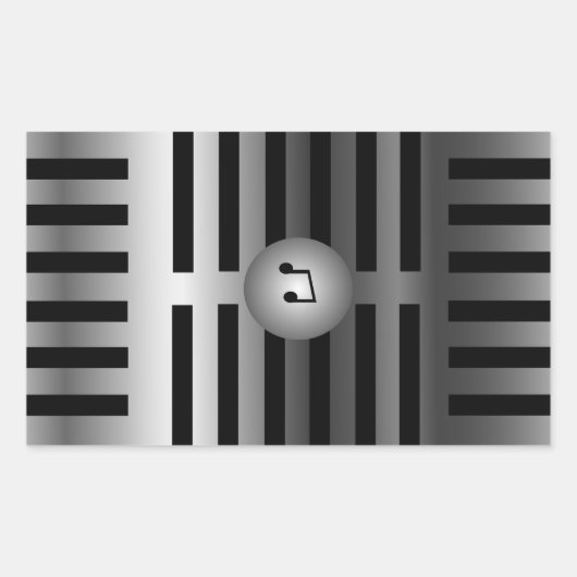 Mikrofon-Aufkleber Rechteckiger Aufkleber (Vorderseite)