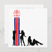 Mikrofon der britischen Flagge Einladung (Vorne/Hinten)