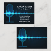 Mikrofon | Digital Sound Wave Visitenkarte (Vorne/Hinten)