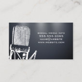 Mikrofon | Digitales Audio-Logo Visitenkarte (Rückseite)