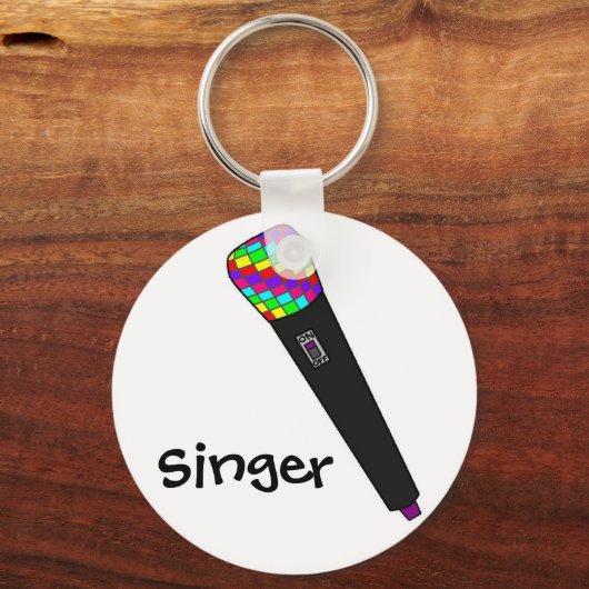 Mikrofon-Disco Schlüsselanhänger (Vorderseite)