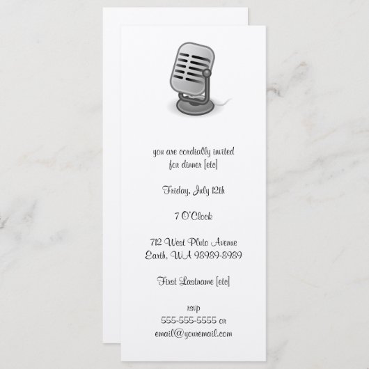 Mikrofon Einladung (Vorne/Hinten)
