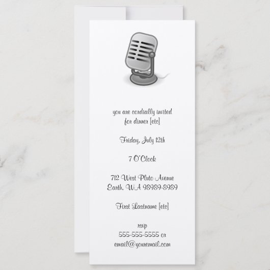 Mikrofon Einladung (Vorderseite)