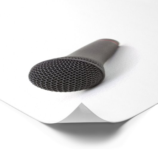 Mikrofon-Foto Poster (Ecke)