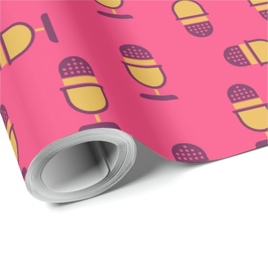 Mikrofon Geschenkpapier (Rolleneckpunkt)