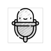 Mikrofon Gummistempel (Prägung)