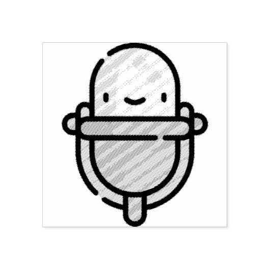 Mikrofon Gummistempel (Prägung)