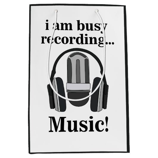 Mikrofon-Headphone-Tonaufzeichnung Mittlere Geschenktüte (Vorderseite)