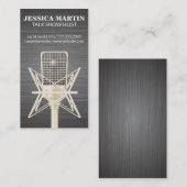 Mikrofon | Hintergrund für Metalltextur Visitenkarte (Vorne/Hinten)