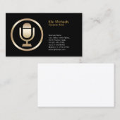Mikrofon-Icon Voiceover-Künstlerkarte Visitenkarte (Vorne/Hinten)