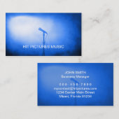 Mikrofon-Karo-Musiker-Diskjockeyvocalist-Karten Visitenkarte (Vorne/Hinten)