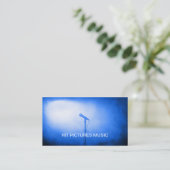 Mikrofon-Karo-Musiker-Diskjockeyvocalist-Karten Visitenkarte (Stehend Vorderseite)