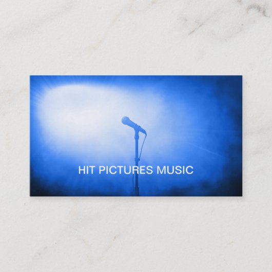 Mikrofon-Karo-Musiker-Diskjockeyvocalist-Karten Visitenkarte (Vorderseite)