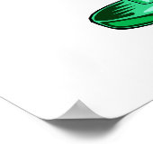 Mikrofon Kleiner Stand blau und grün grau Poster (Ecke)