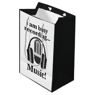 Mikrofon Kopfhörer Aufnahme Musik Mittlere Geschenktüte