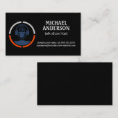 Mikrofon-Logo | Podcast Host Business Card Visitenkarte (Vorne/Hinten)