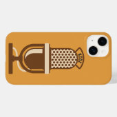Mikrofon-Logo Radiosendername Case-Mate iPhone Hülle (Rückseite (Horizontal))