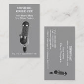 Mikrofon-Musik-Studio oder Unterhaltung Visitenkarte (Vorne/Hinten)