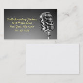 Mikrofon-Musikindustrie-Karte Visitenkarte (Vorne/Hinten)