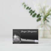 Mikrofon-Musikindustrie-Karten Visitenkarte (Stehend Vorderseite)