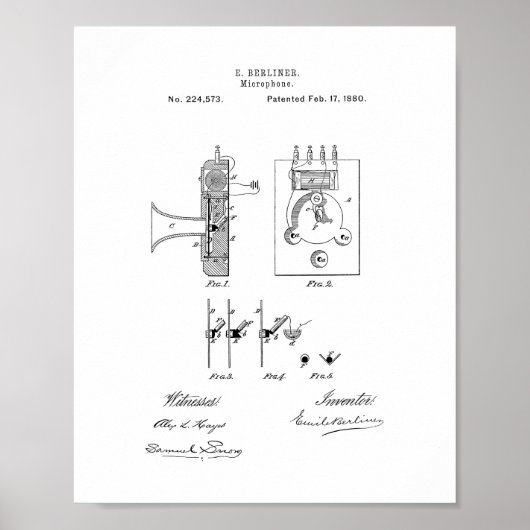 Mikrofon-Patent Poster (Vorne)
